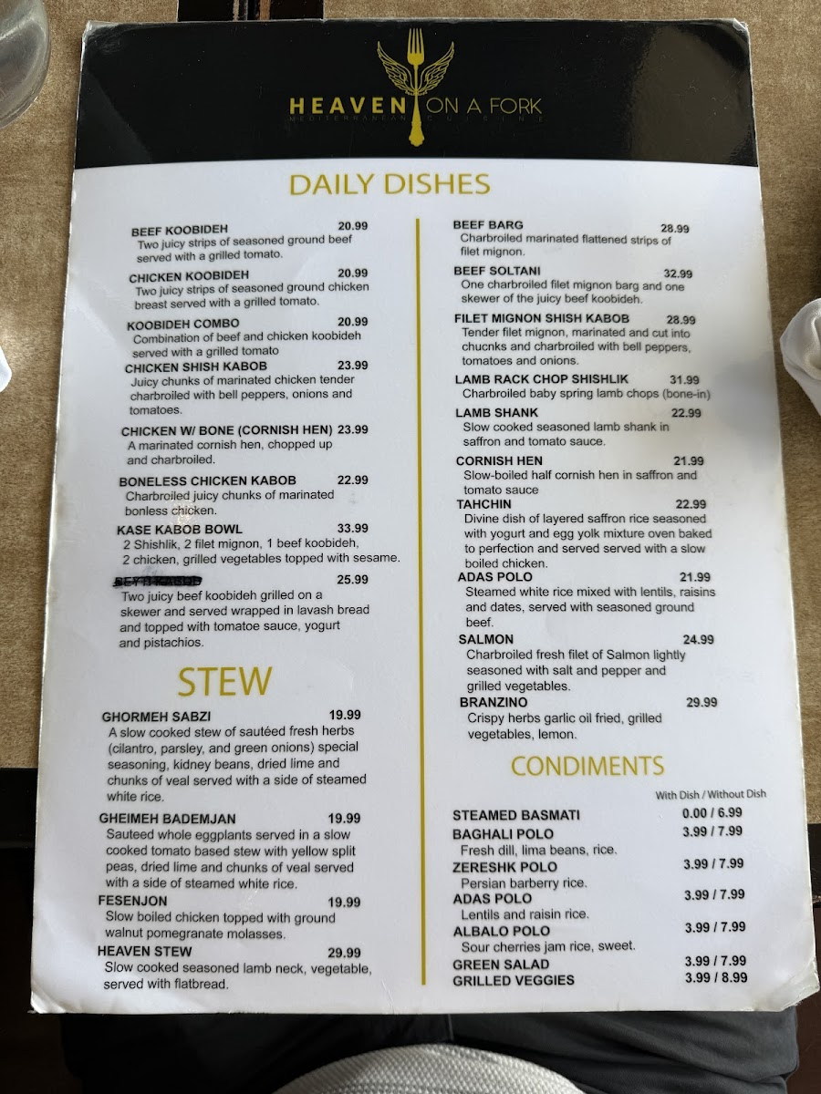 Menu Heaven On A Fork-1