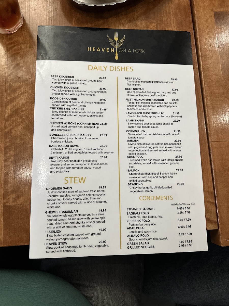 Menu Heaven On A Fork-8